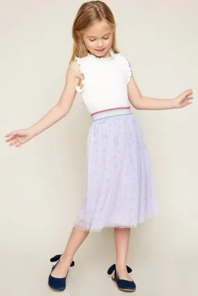 Girls Lavender Tulle Skirt