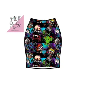 horror babies Adult pencil skirt