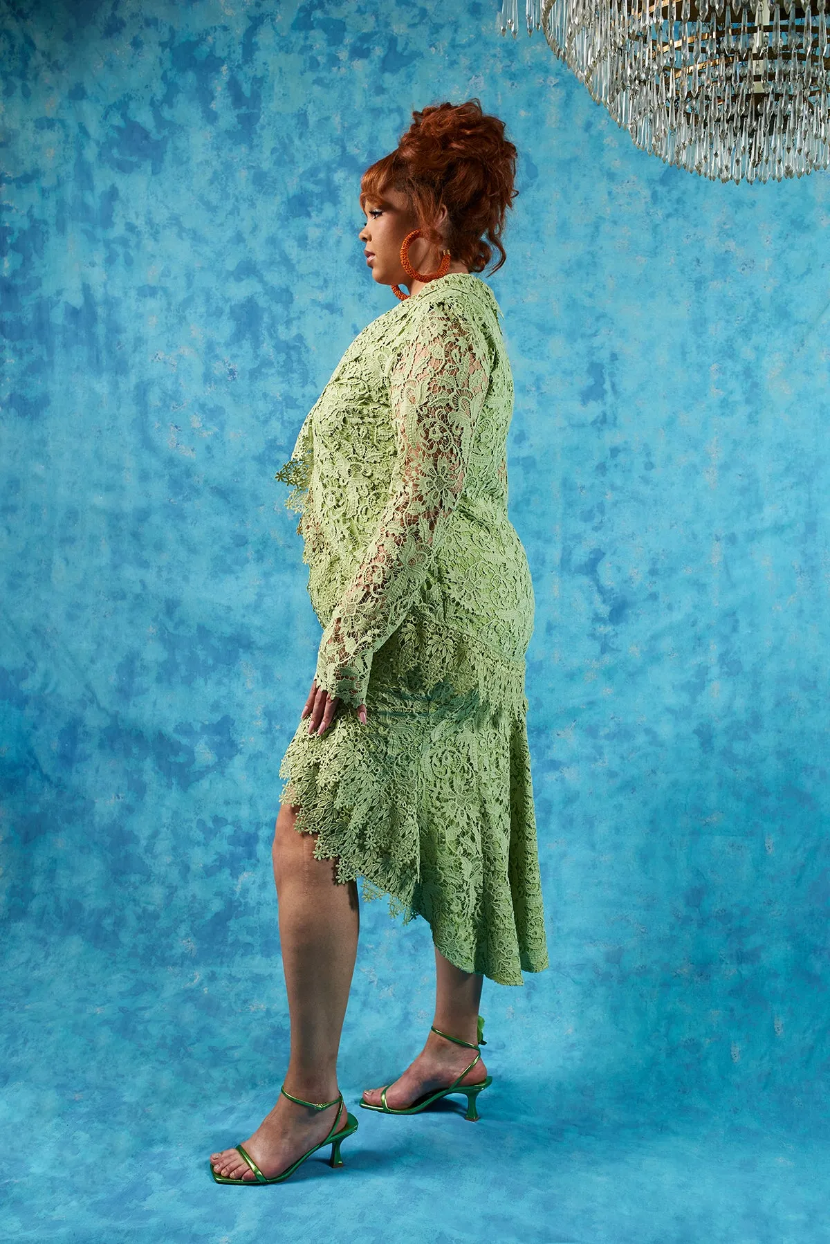 Isabella Lace Skirt - Pistachio