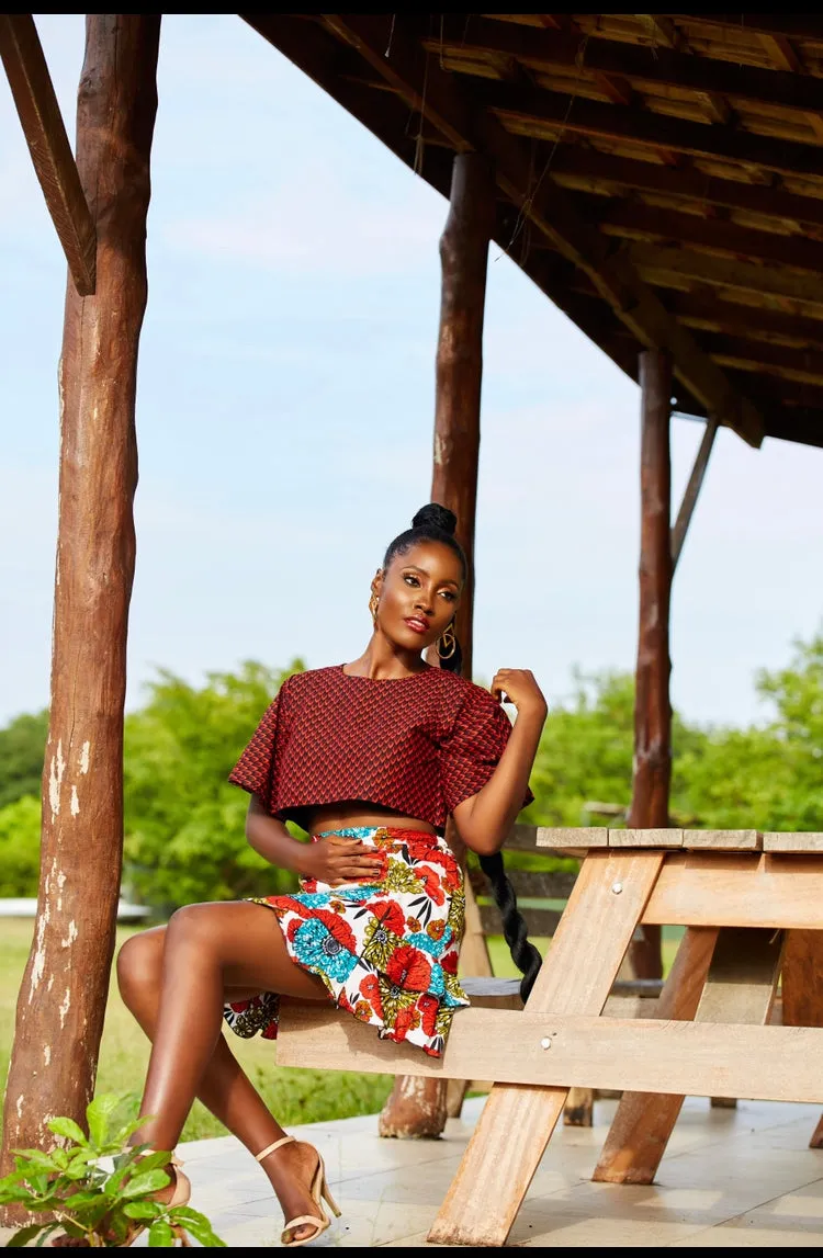 Isabella skirt & crop top set (FINAL SALE)