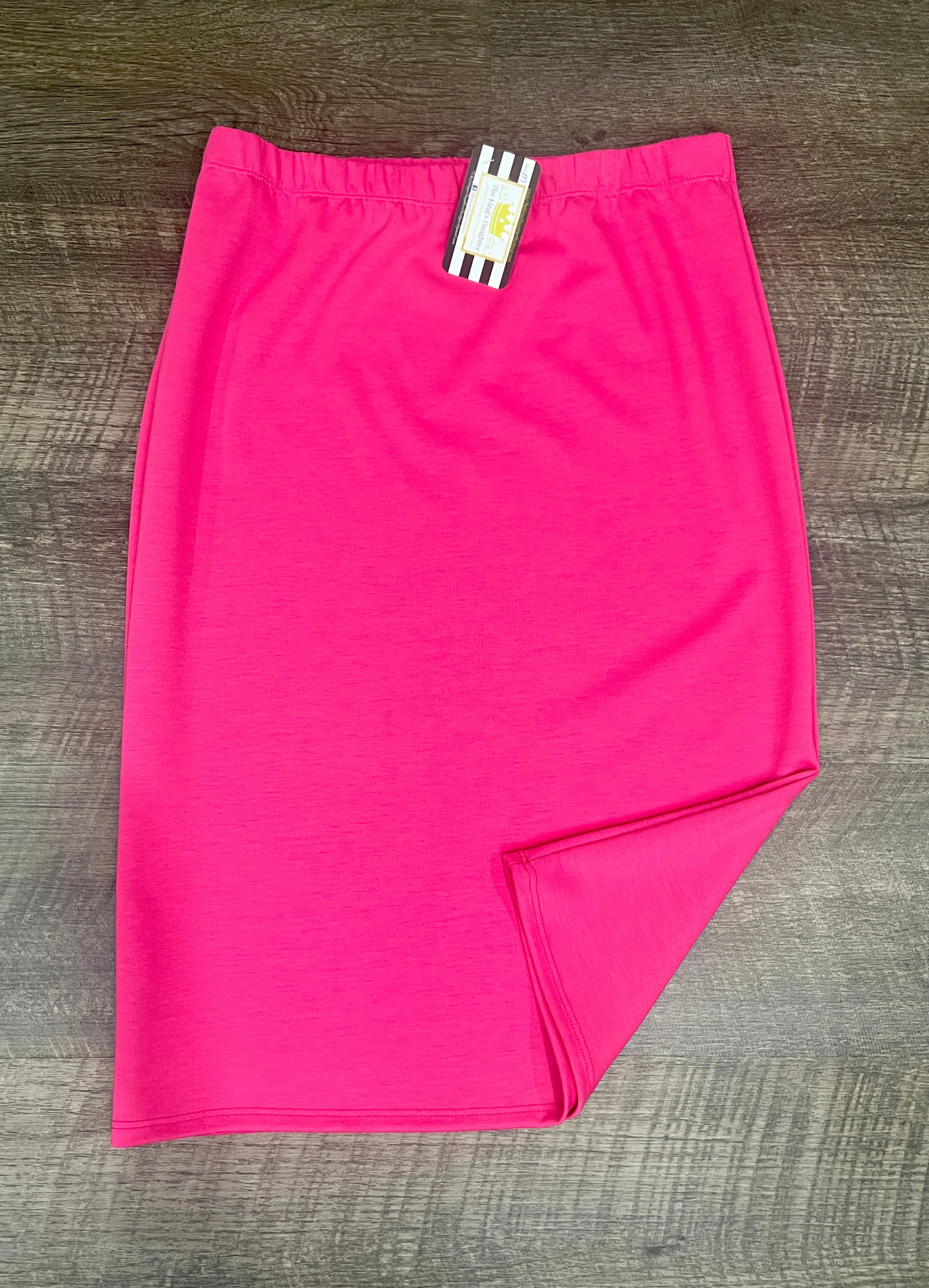 Jacqueline Hot Pink Pencil Skirt-Regular & Plus