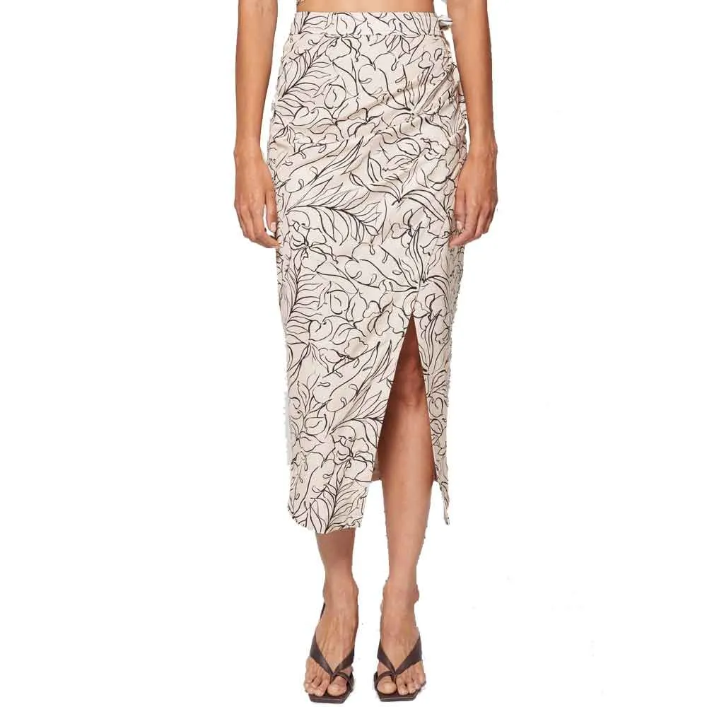 Jonathan Simkhai Valencia Slim Faux Wrap Skirt