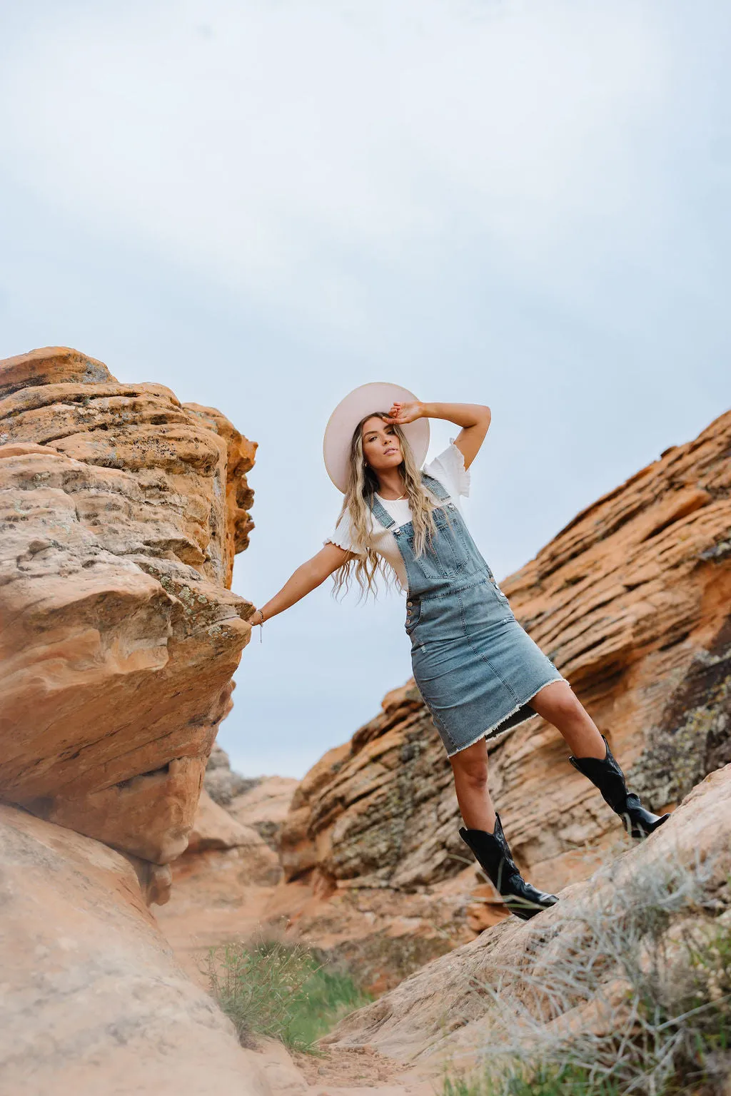 Jovi Denim Overall Dress