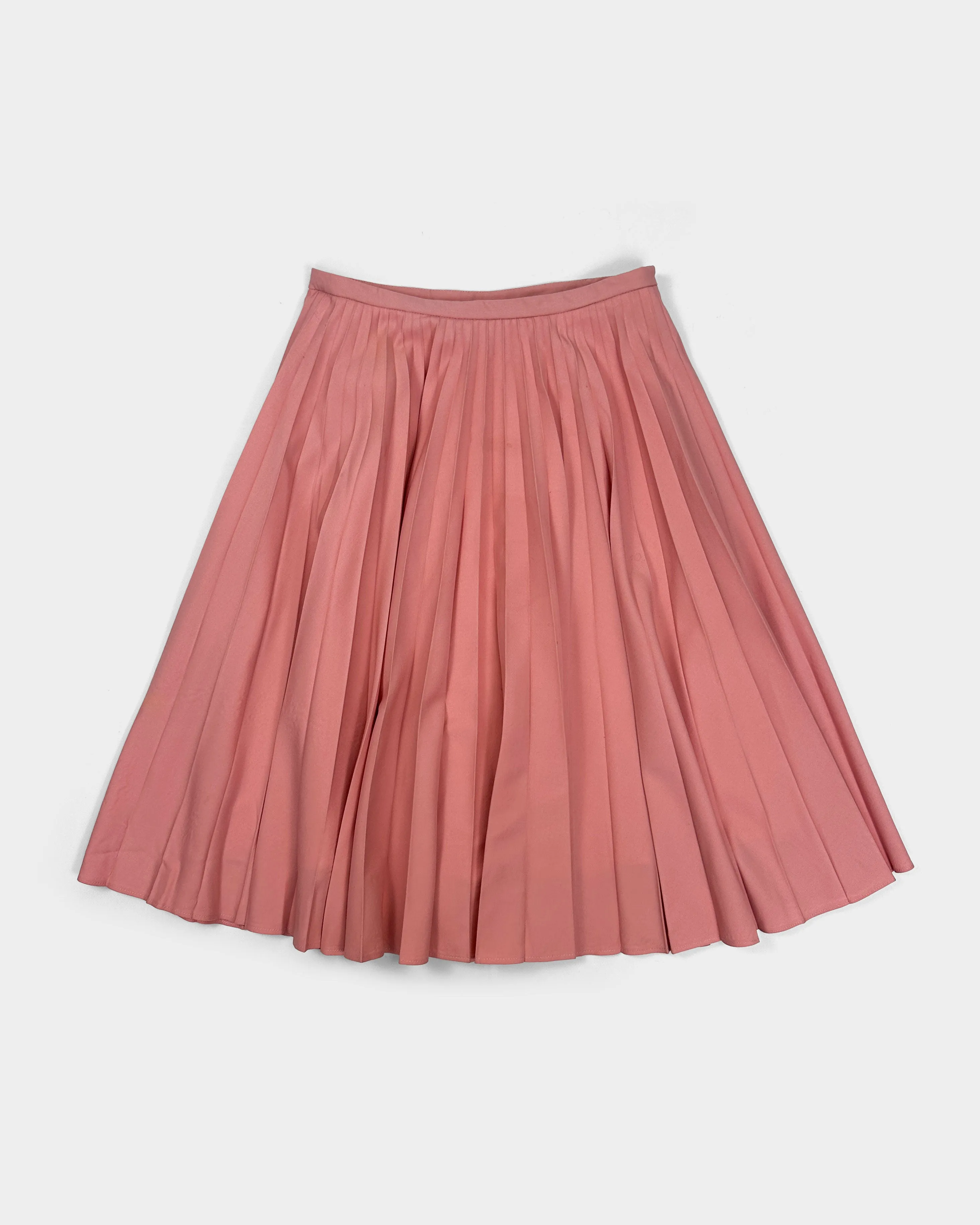 J.W. Anderson Pink Wool Pleated Skirt 2000's