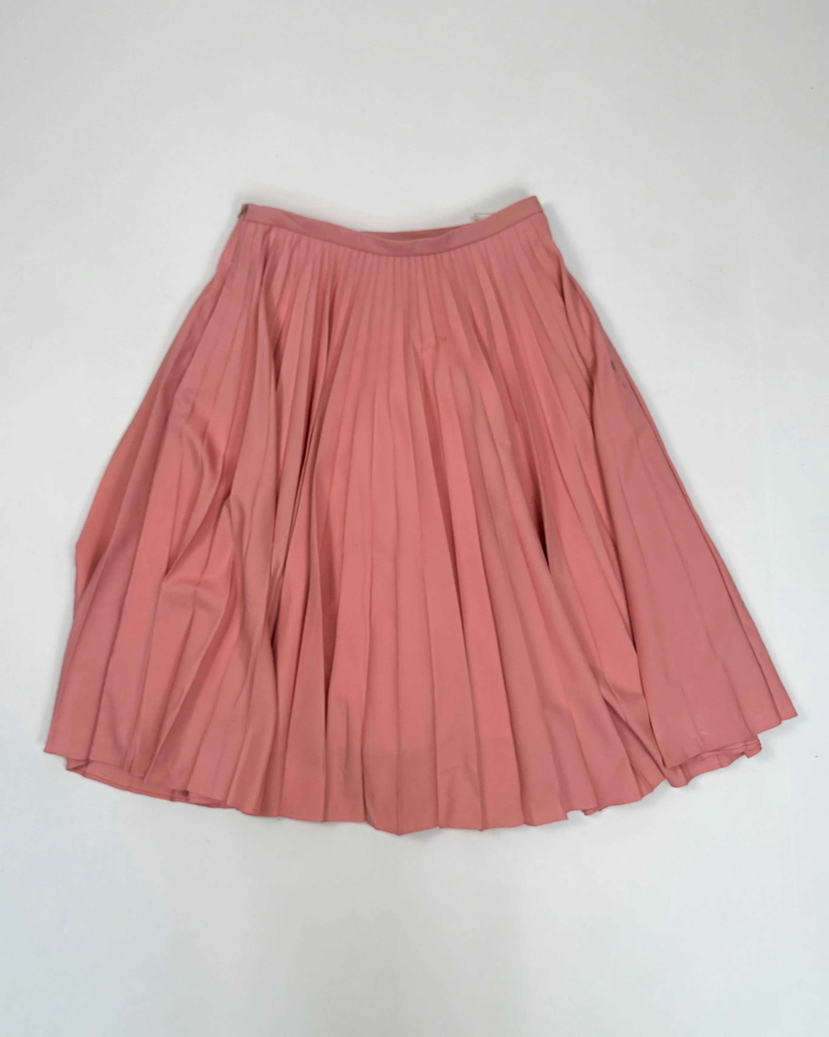 J.W. Anderson Pink Wool Pleated Skirt 2000's