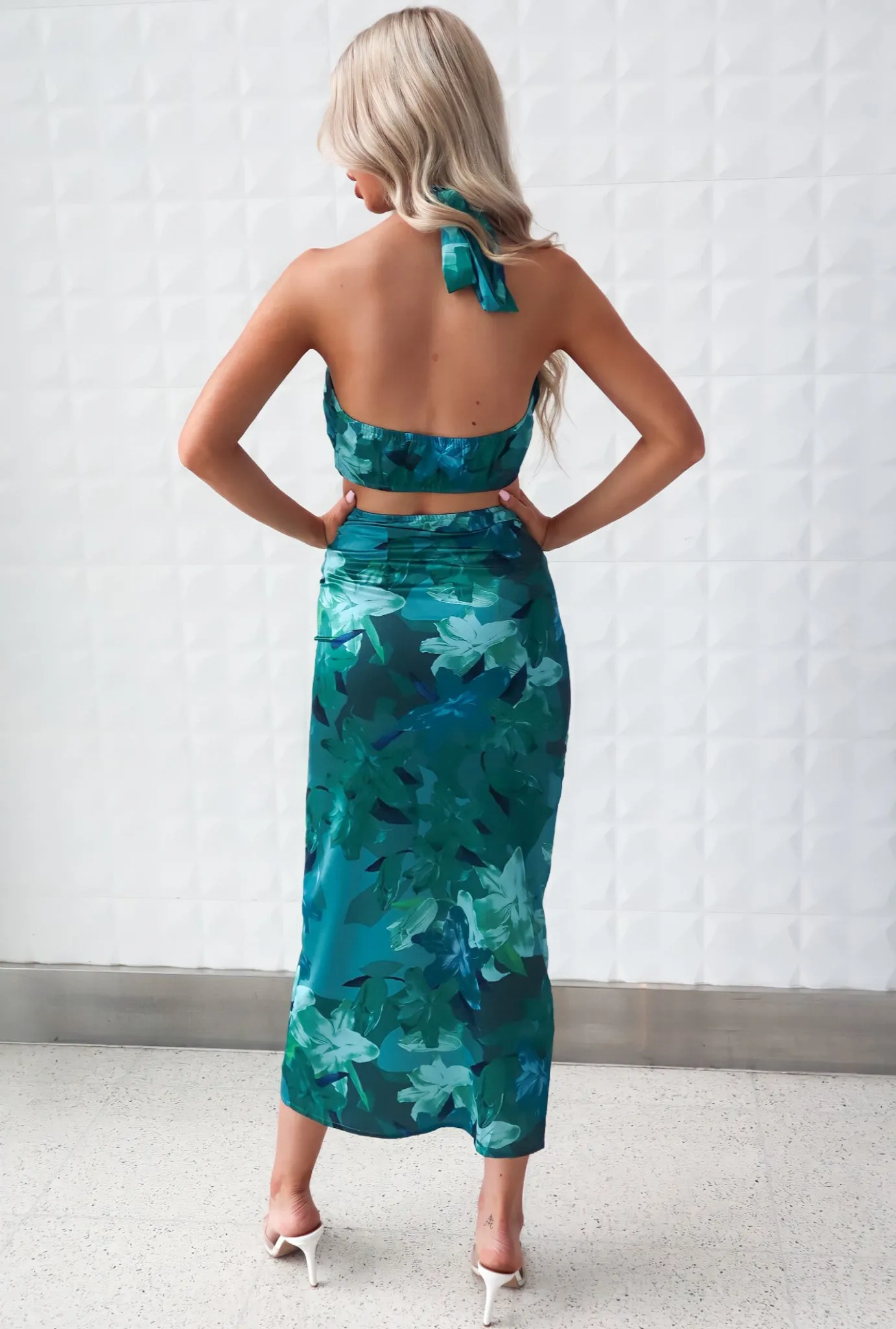 Kara Set Skirt- Green Floral