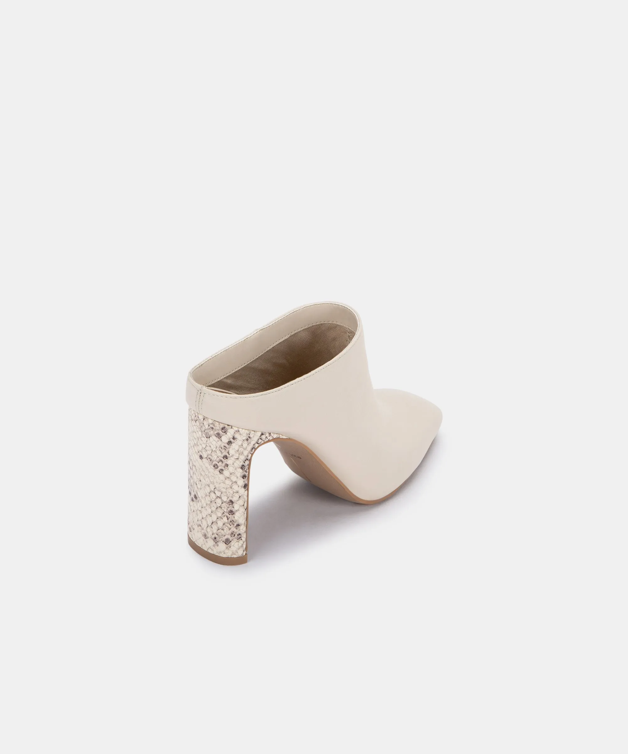 KIRRA MULES IVORY LEATHER - re:vita