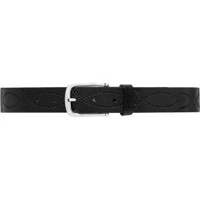 Leather belt with a beautiful western pattern / 15840 - Black (Nero)