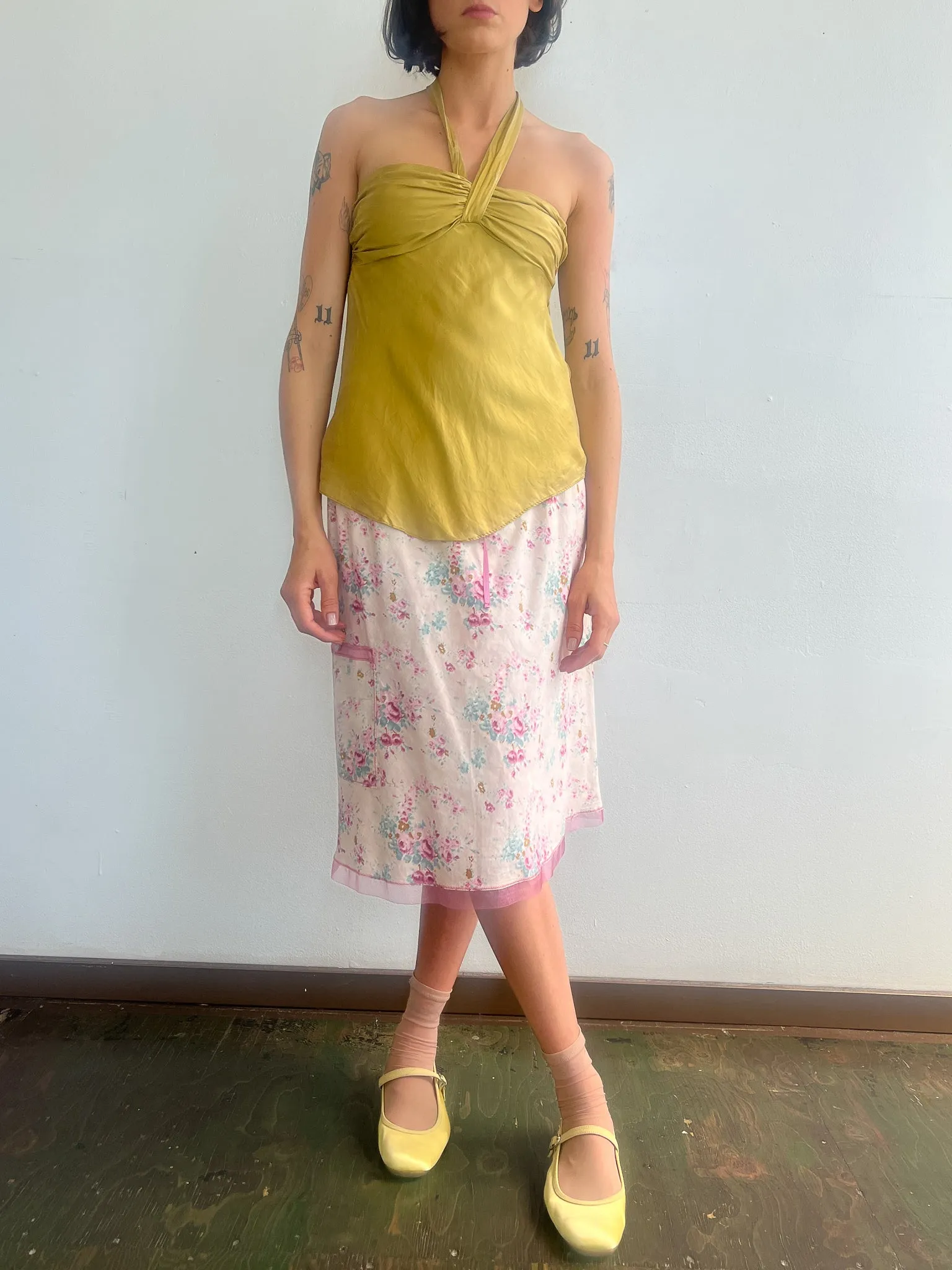 Lightweight Rose Cotton Skirt (S)