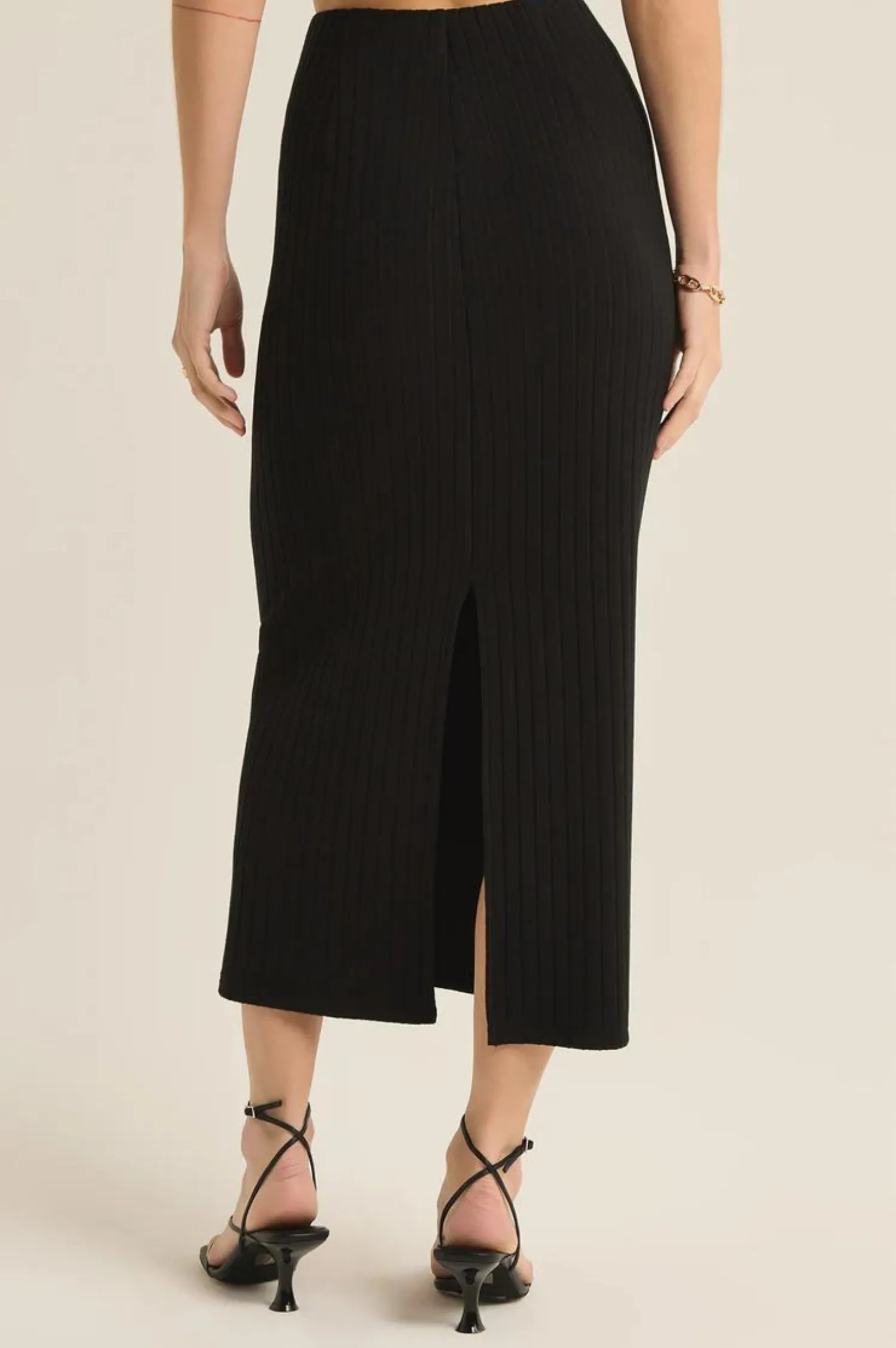 Louisa Rib Midi Skirt