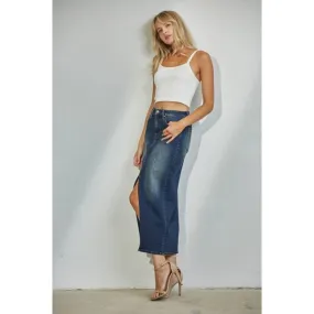 Mallory Midi Denim Skirt