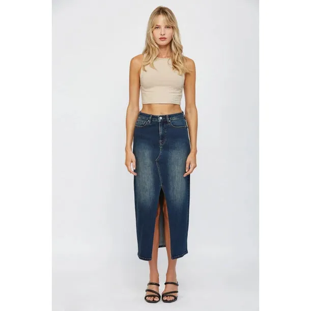 Mallory Midi Denim Skirt