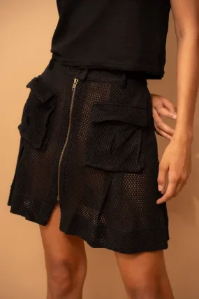 Net Cargo Skirt