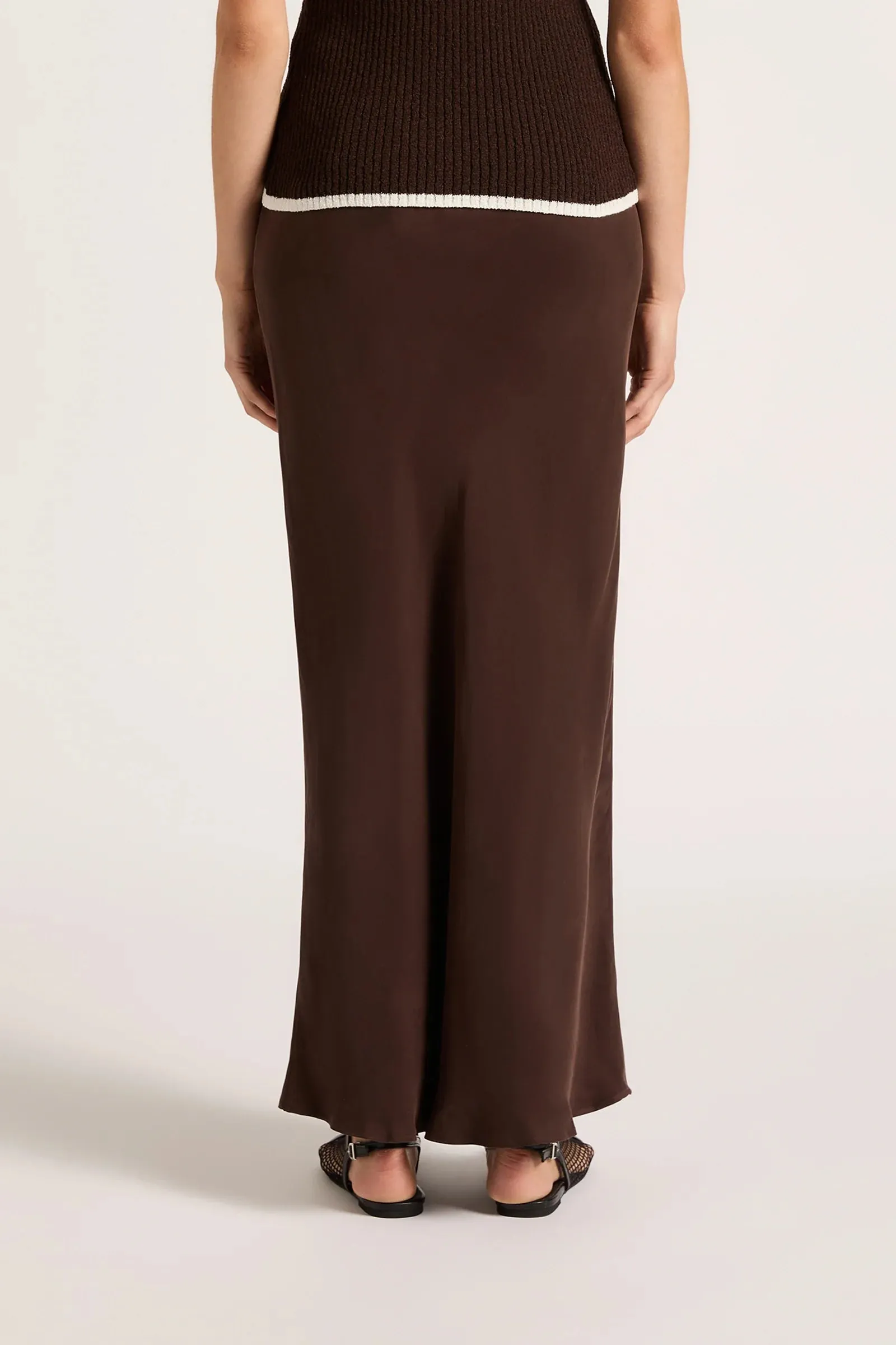 NUDE LUCY Lea Cupro Skirt RAISIN