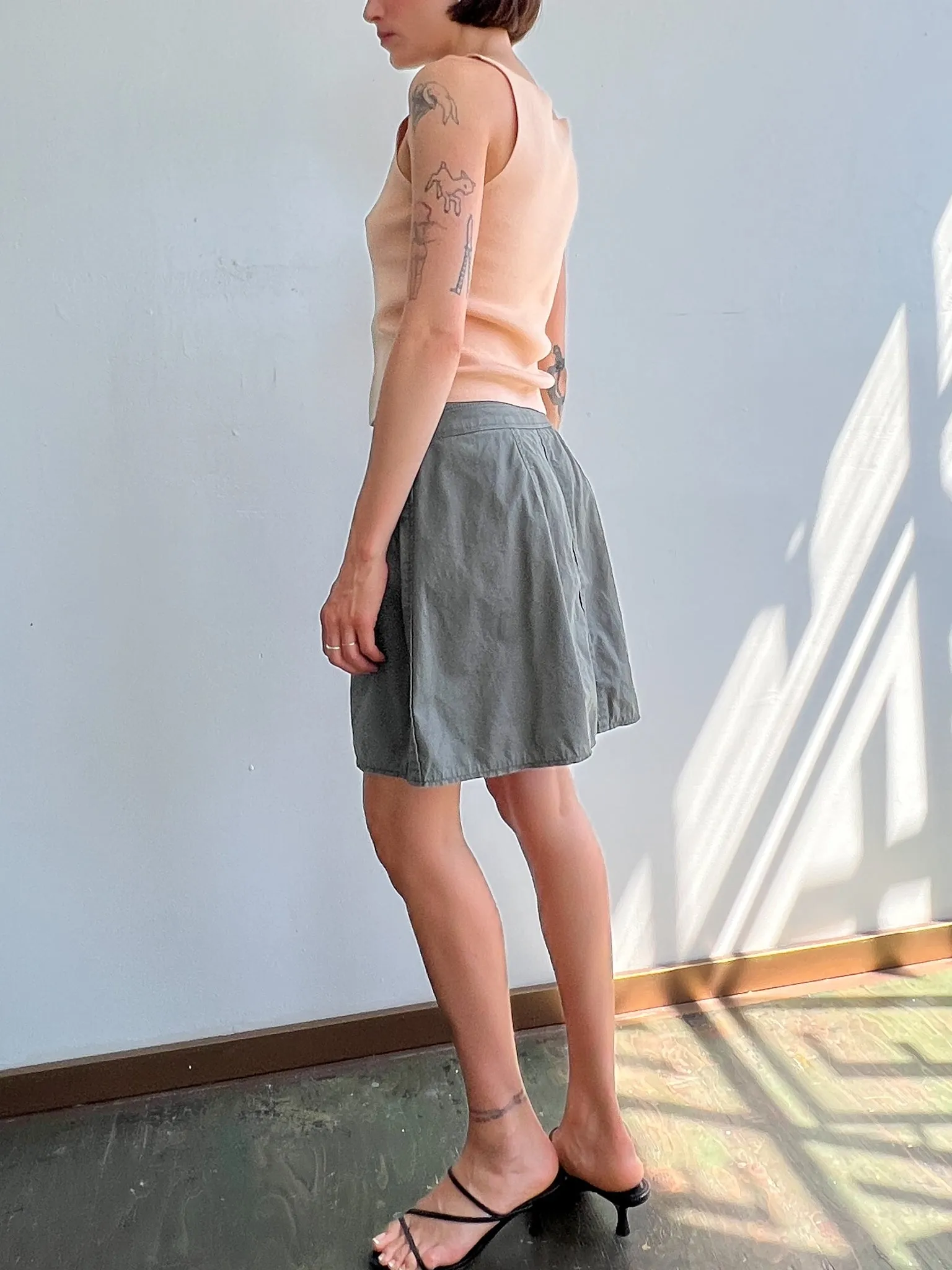 Olive Kenzo Cargo Skirt (M)