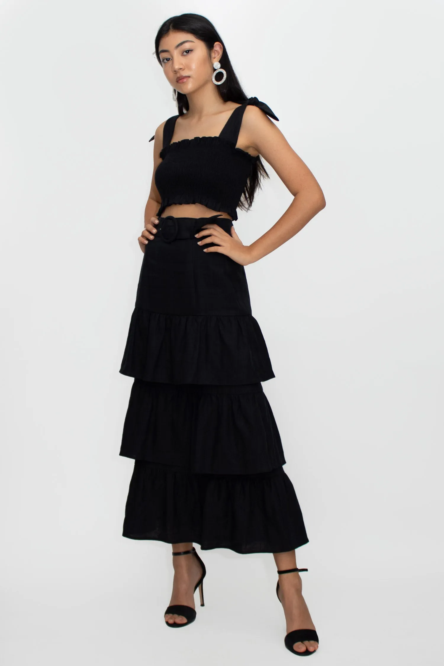 Paula Belted Midi Skirt