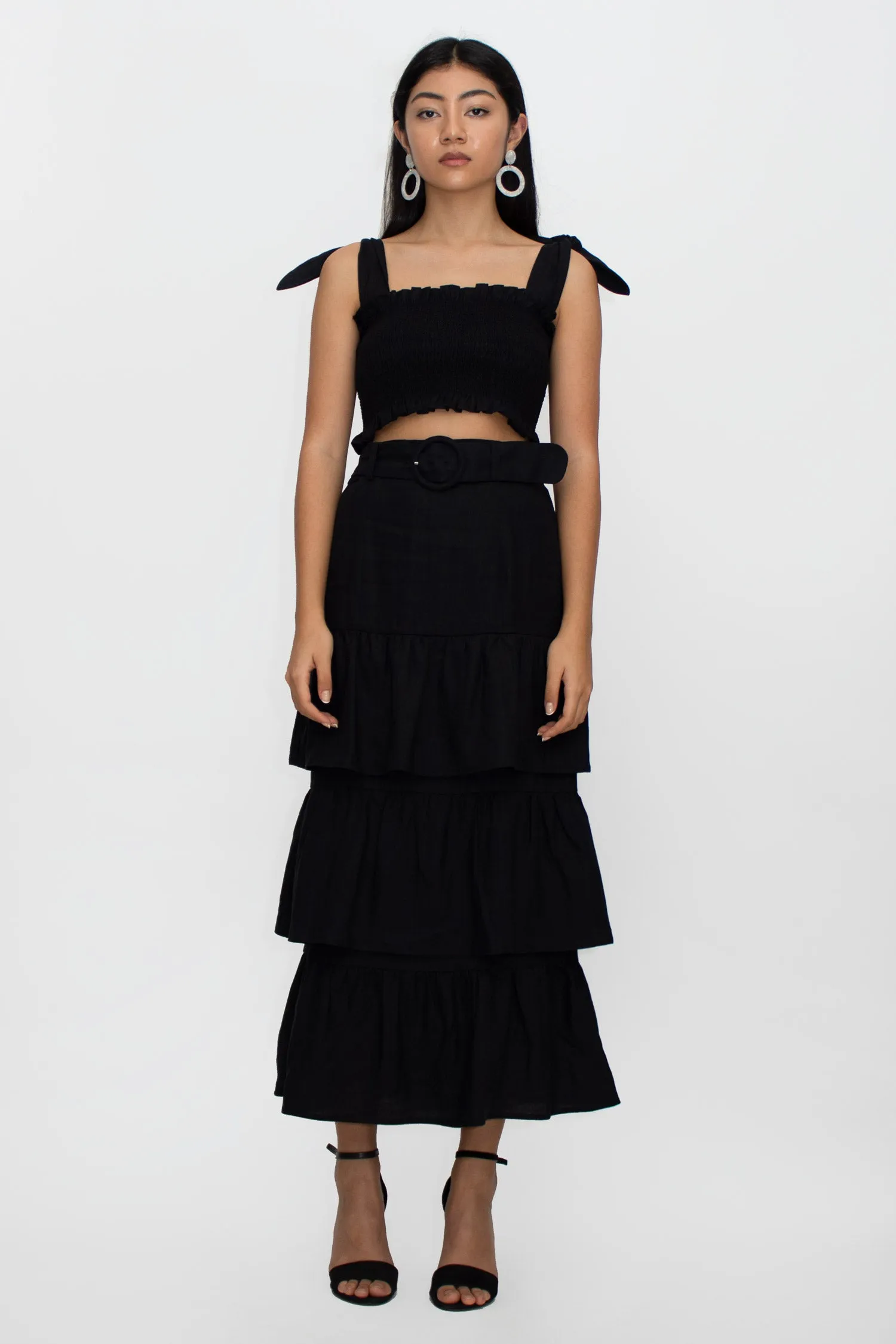 Paula Belted Midi Skirt