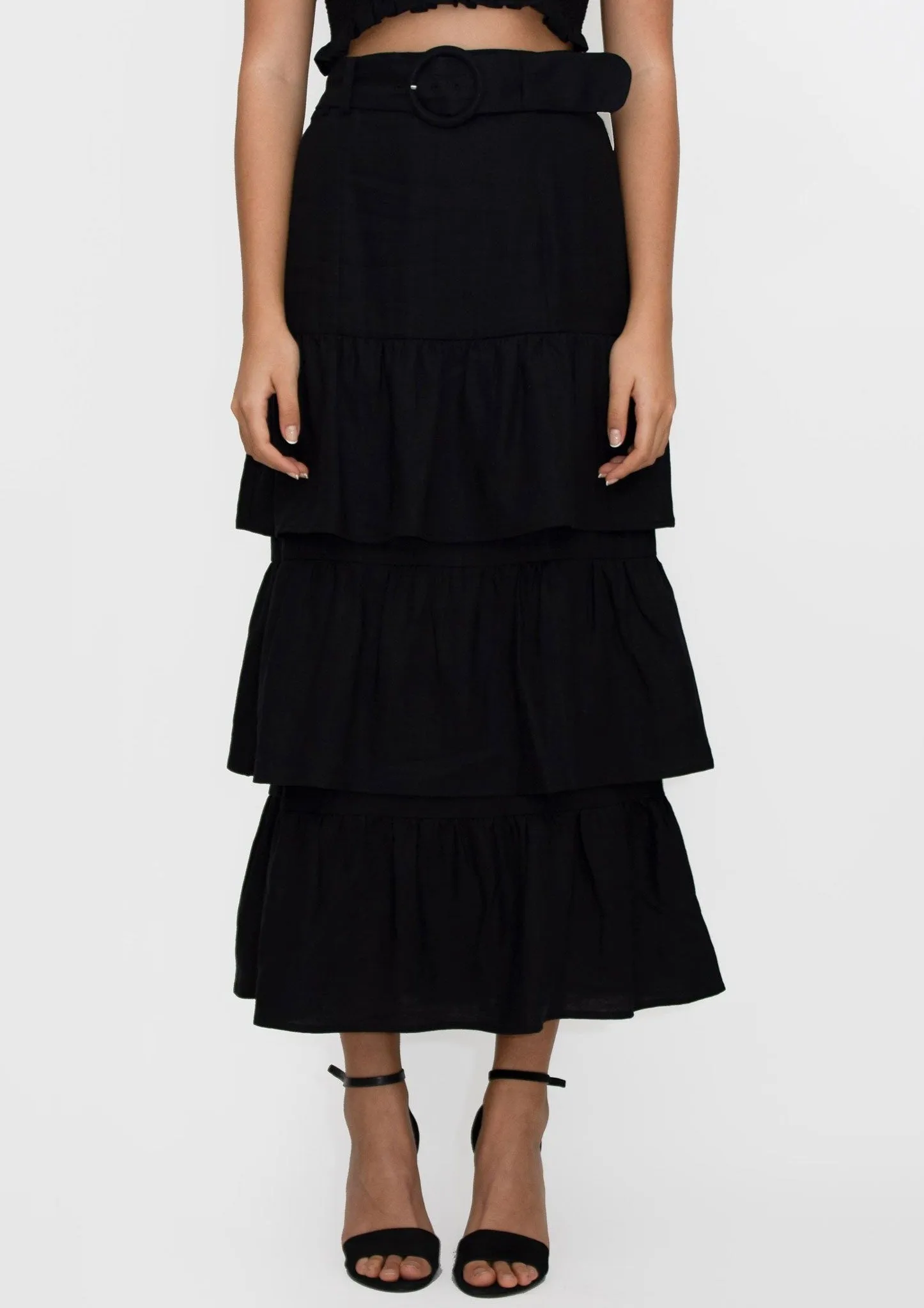 Paula Belted Midi Skirt