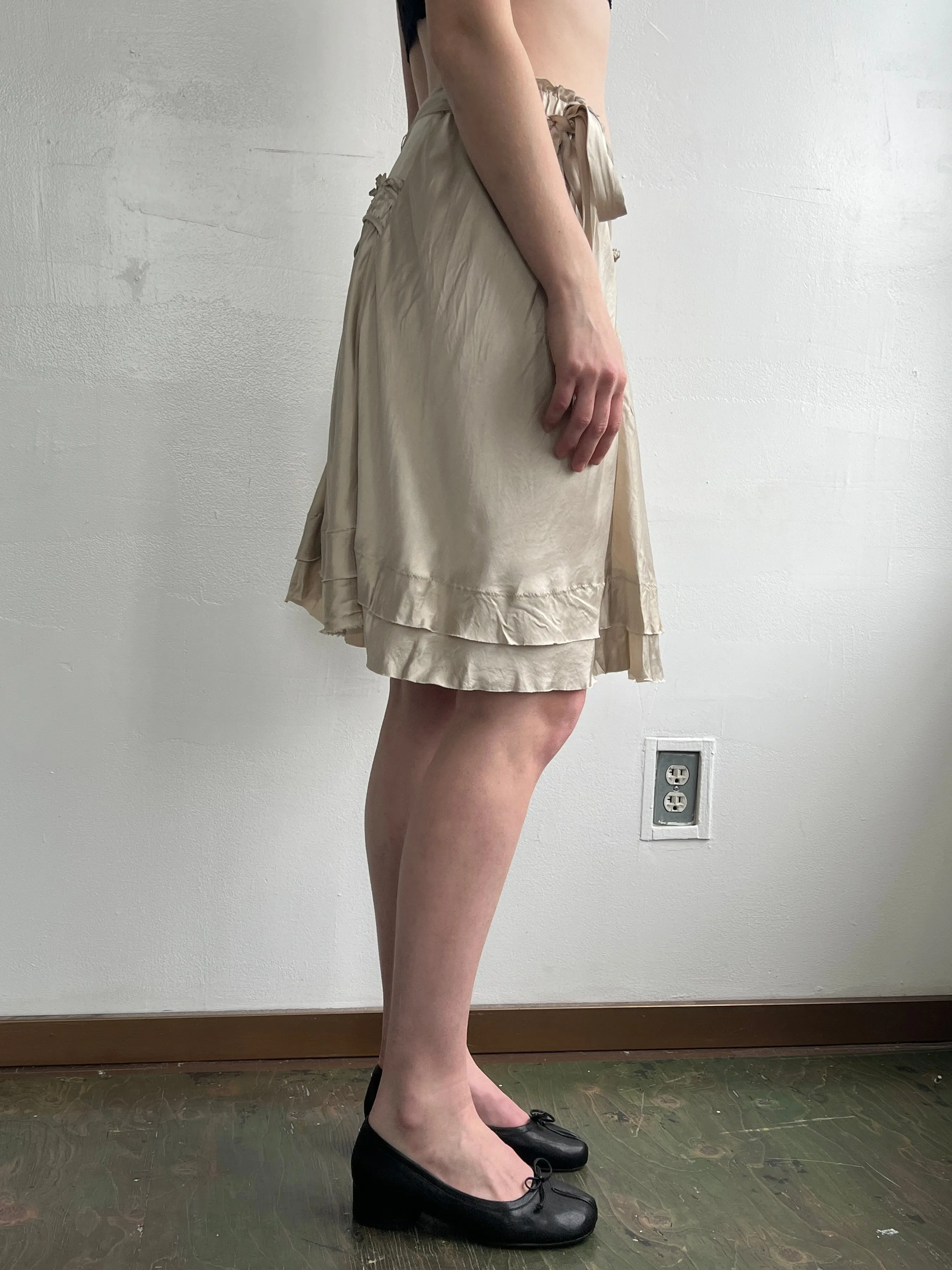 Sand Silk Flutter Skirt (M)