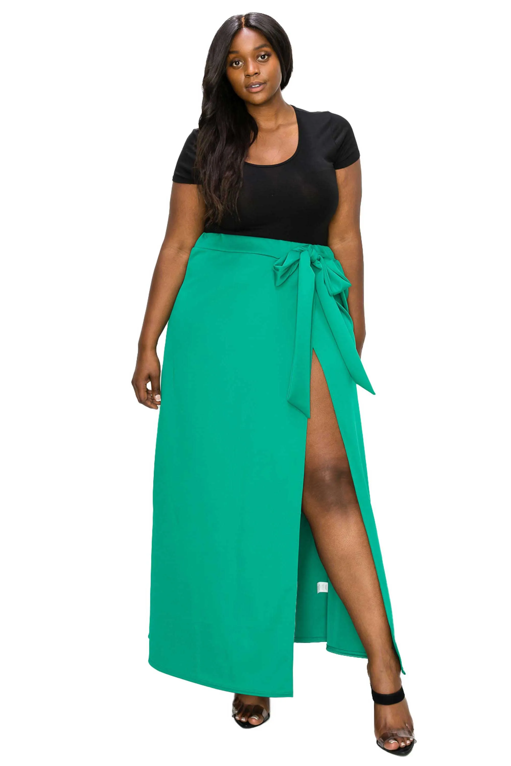 Scuba Wrap Maxi Skirt