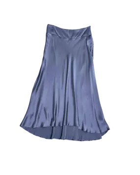 Size 2 (M) - Morrison Steel Blue Silk Midi Skirt