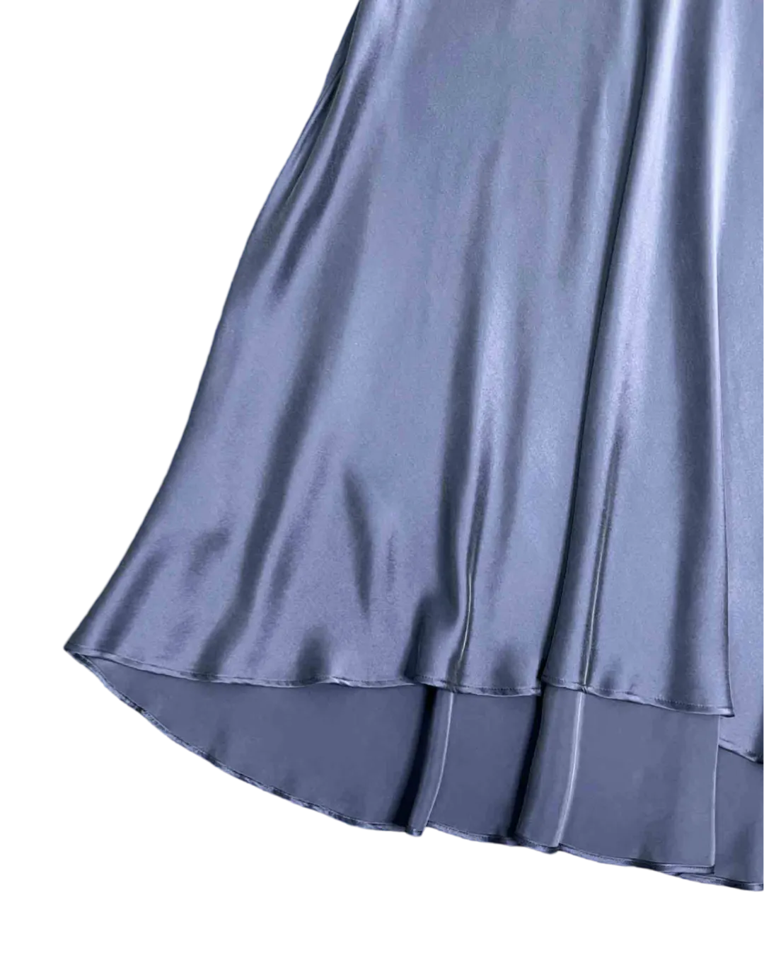 Size 2 (M) - Morrison Steel Blue Silk Midi Skirt