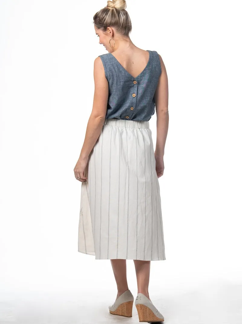 The Button Midi Skirt