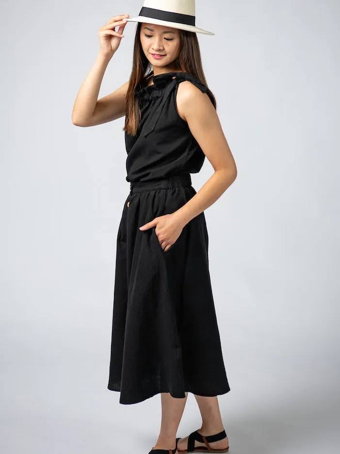 The Button Midi Skirt