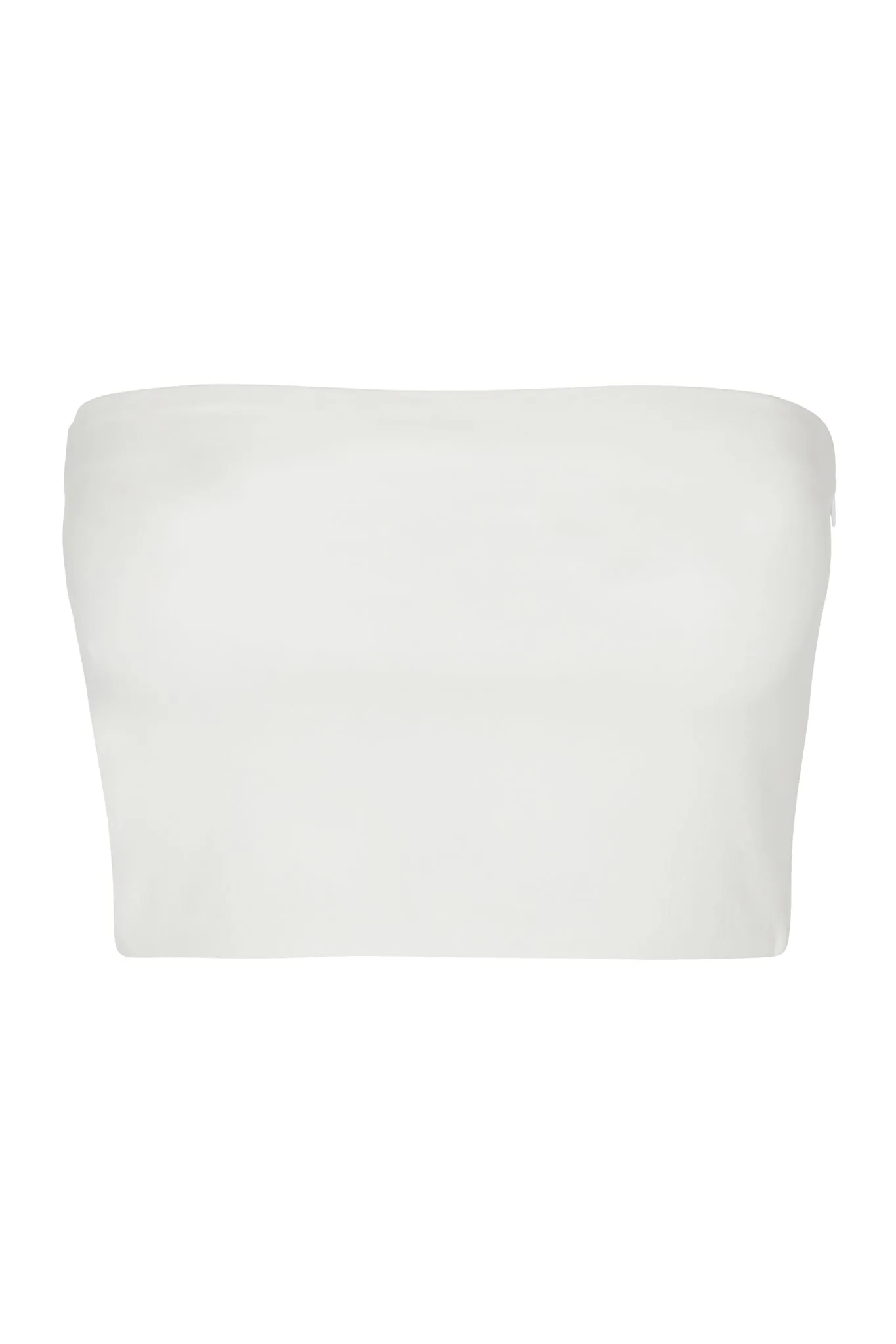 White Leather Micro Tube Top