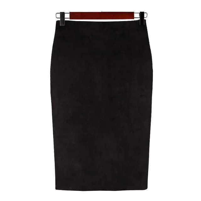 Women Hip Pencil Midi Skirt choose from 10 colors