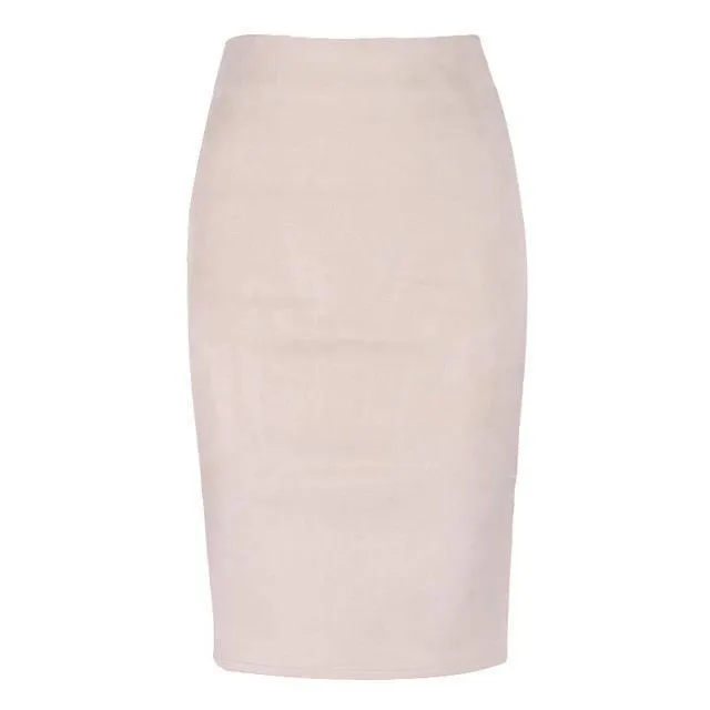 Women Hip Pencil Midi Skirt choose from 10 colors