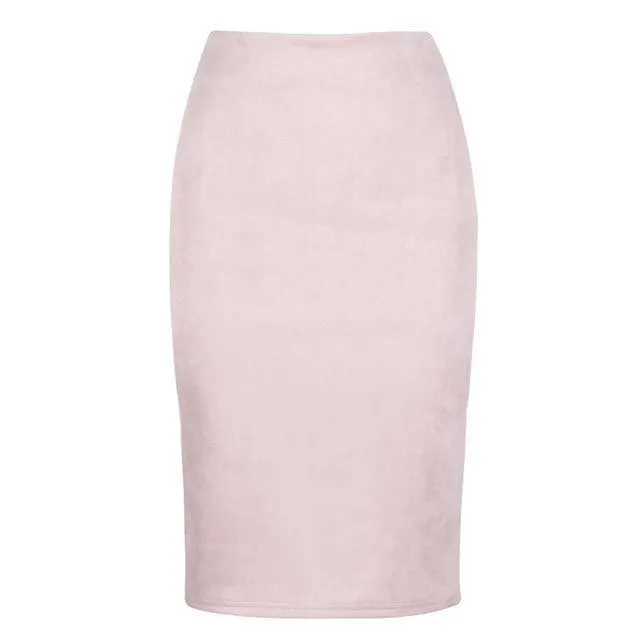 Women Hip Pencil Midi Skirt choose from 10 colors