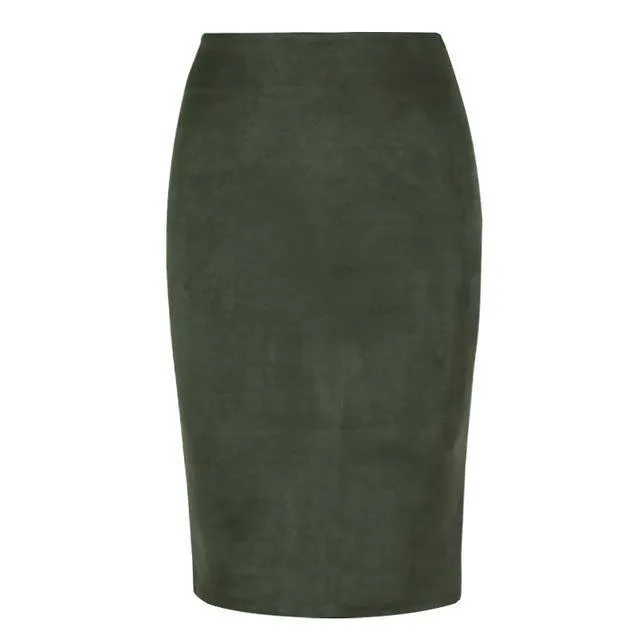 Women Hip Pencil Midi Skirt choose from 10 colors