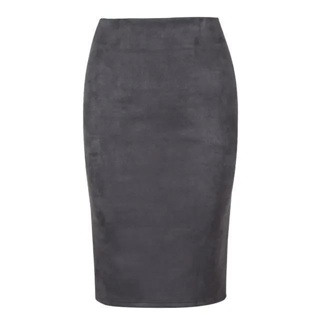 Women Hip Pencil Midi Skirt choose from 10 colors